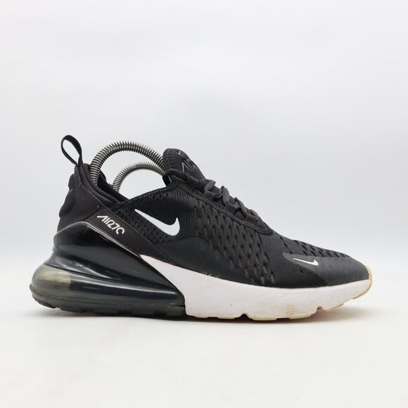 Nike Air Max 270 Black White GS Youth 5.5 Women's 7 Running Sneakers 943345-001 - Picture 1 of 9